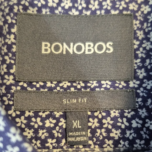 Bonobos Blue and White Casual Button Down Shirt - Picture 3 of 14